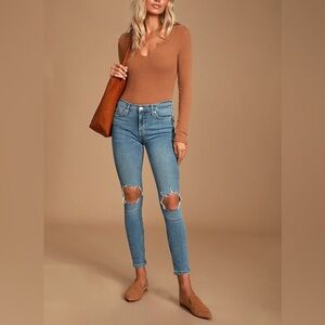 Free People NWT Busted Skinny Jeans 31S